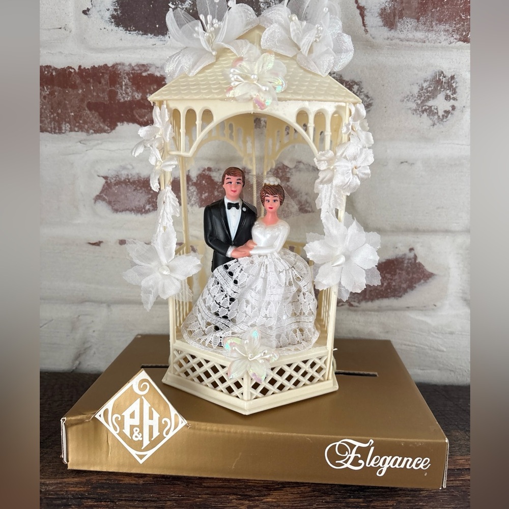 Pfeil & Holing NY VTG 1950-60’s Wedding Cake Topper NOS In Package Plastic RARE - Picture 1 of 16